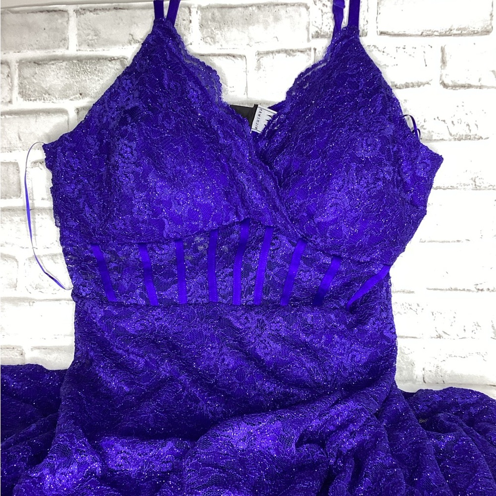 Morgan & Co Long Lace Corset Spaghetti Straps NWT